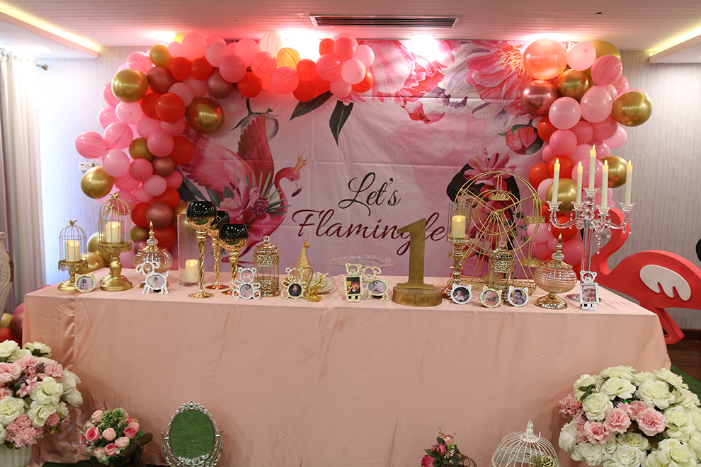 Hoorain 1st Flamingo Birthday